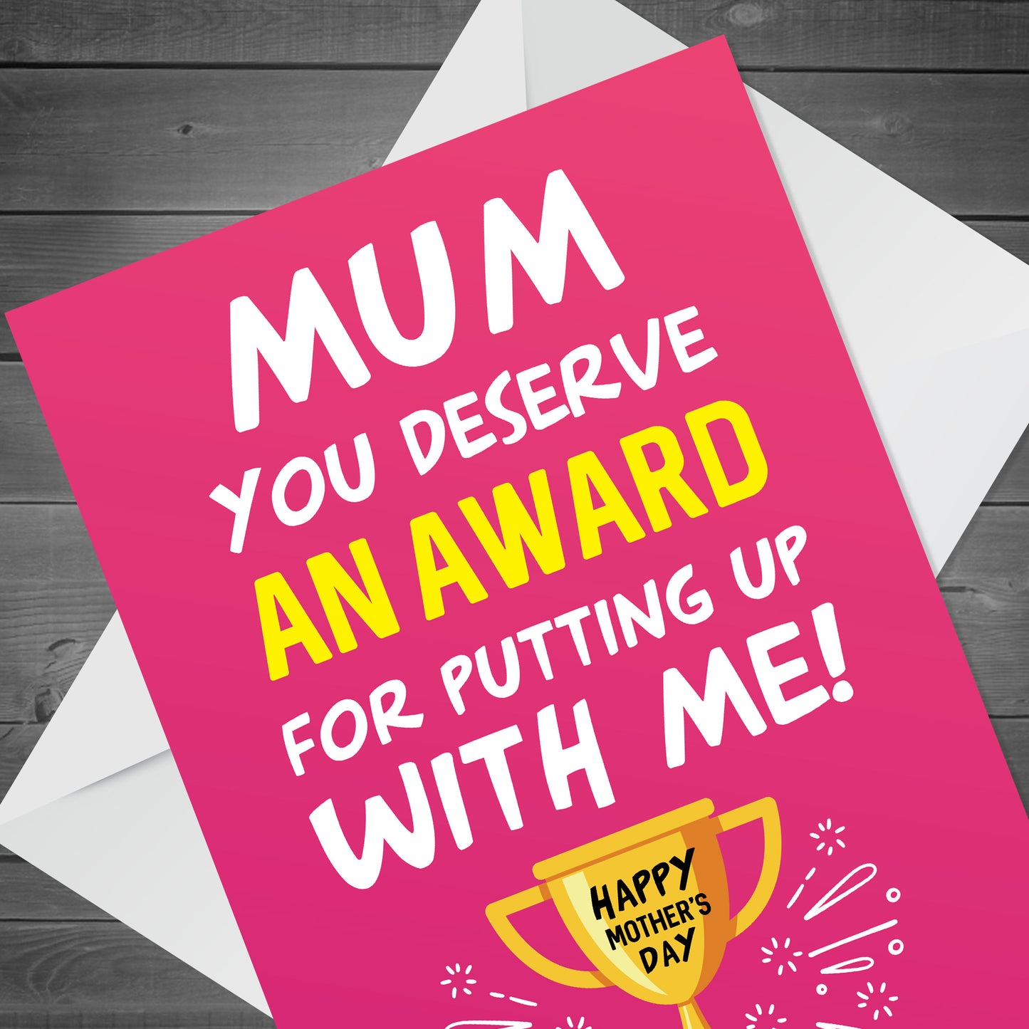 Mother's Day Card Award Funny Greeting Card for Mum