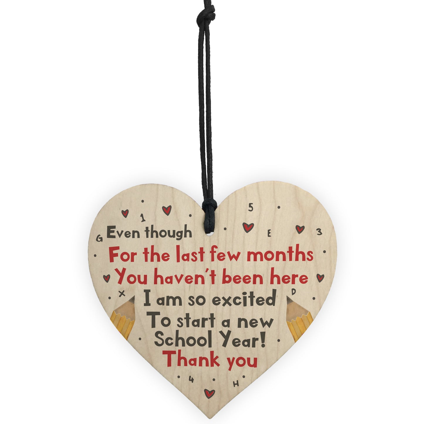 Wood Heart Gift For Teacher Back To School Gifts Assistant Gift