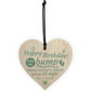 Happy Birthday From Bump Wooden Heart Dad Mum Funny Baby Gift