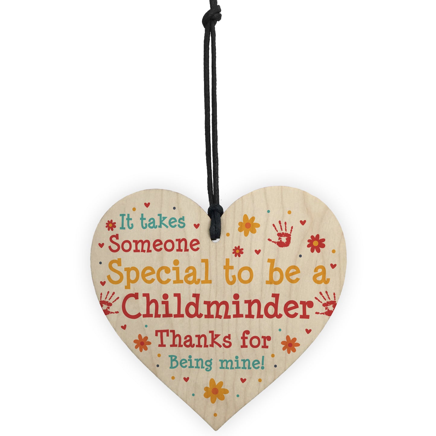 Thank You Childminder Gifts Wood Heart Leaving Gift Babysitter