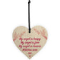 Angel In Heaven Memorial Bereavement Wood Heart Hanging Plaque
