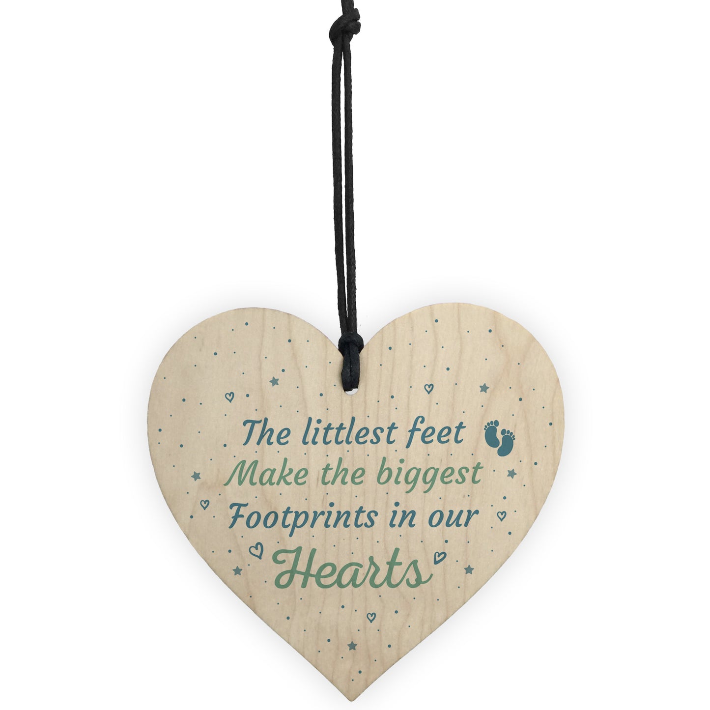 Footprints Daddy From Bump Birthday Christening Heart Dad Mum