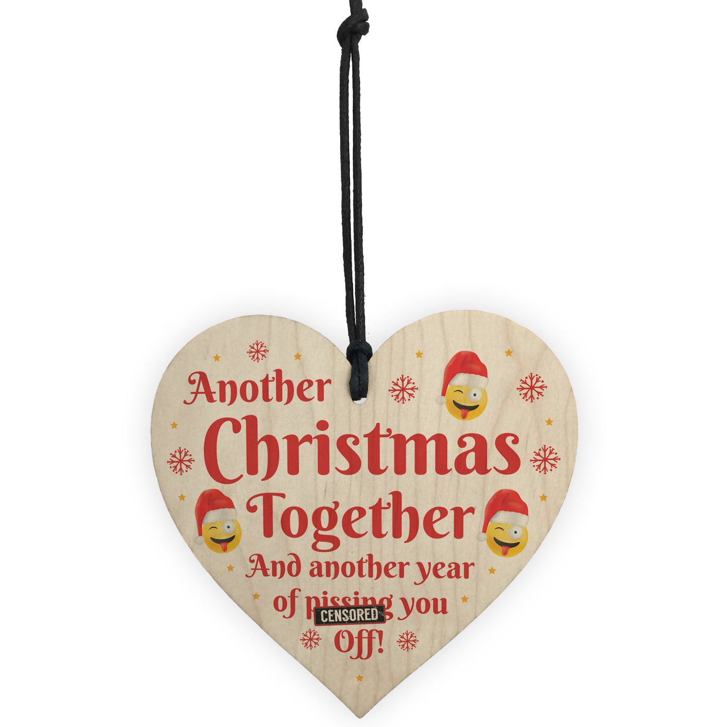 Funny Christmas Gift For Boyfriend Girlfriend Wood Heart Novelty