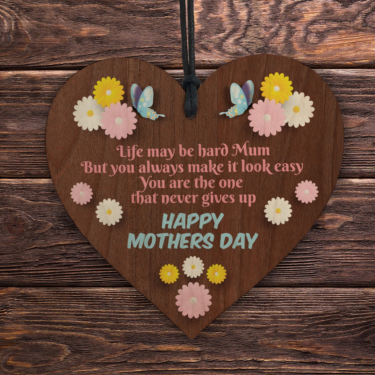 Mothers Day Gift Ideas Wood Heart Mum Gifts Thank You Mum Gift