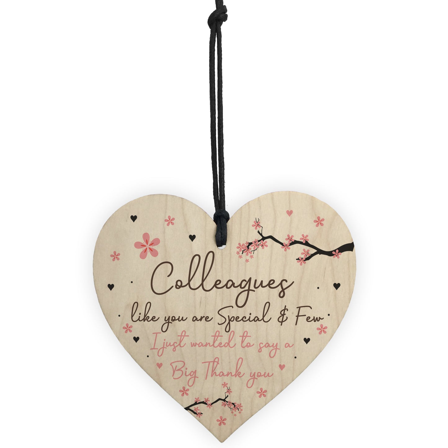 Gift For Colleague Wooden Heart Colleague Birthday Leaving Gift