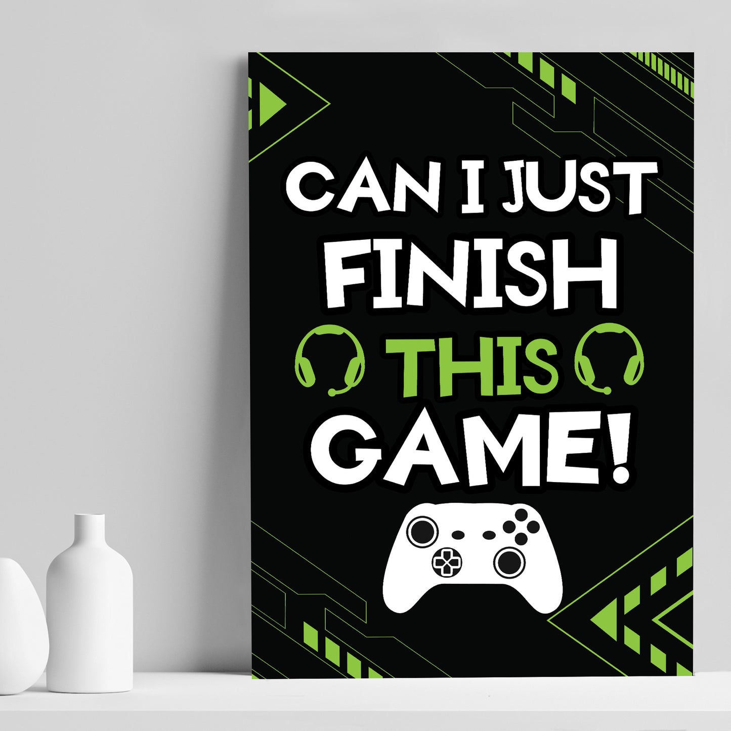 Gaming Black Prints Posters For Boys Bedroom Novelty Gamer Xbox