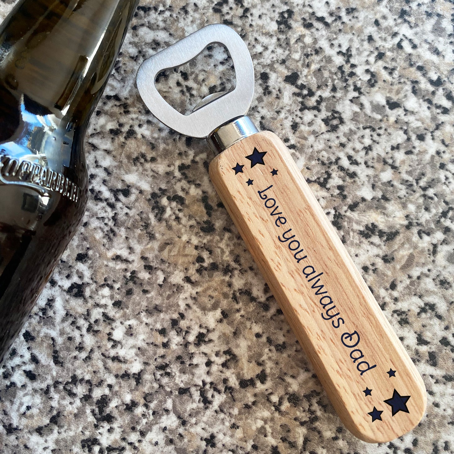 Novelty Dad Gift Wooden Bottle Opener Christmas Birthday Gift