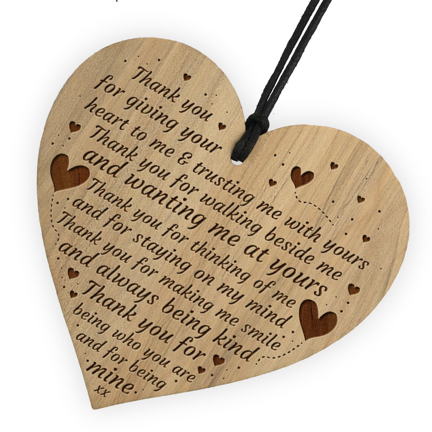 Boyfriend Girlfriend Gift Poem Engraved Heart Husband Wife