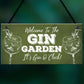 Novelty Gin Garden Bar Sign Novelty Home Decor Sign Gift