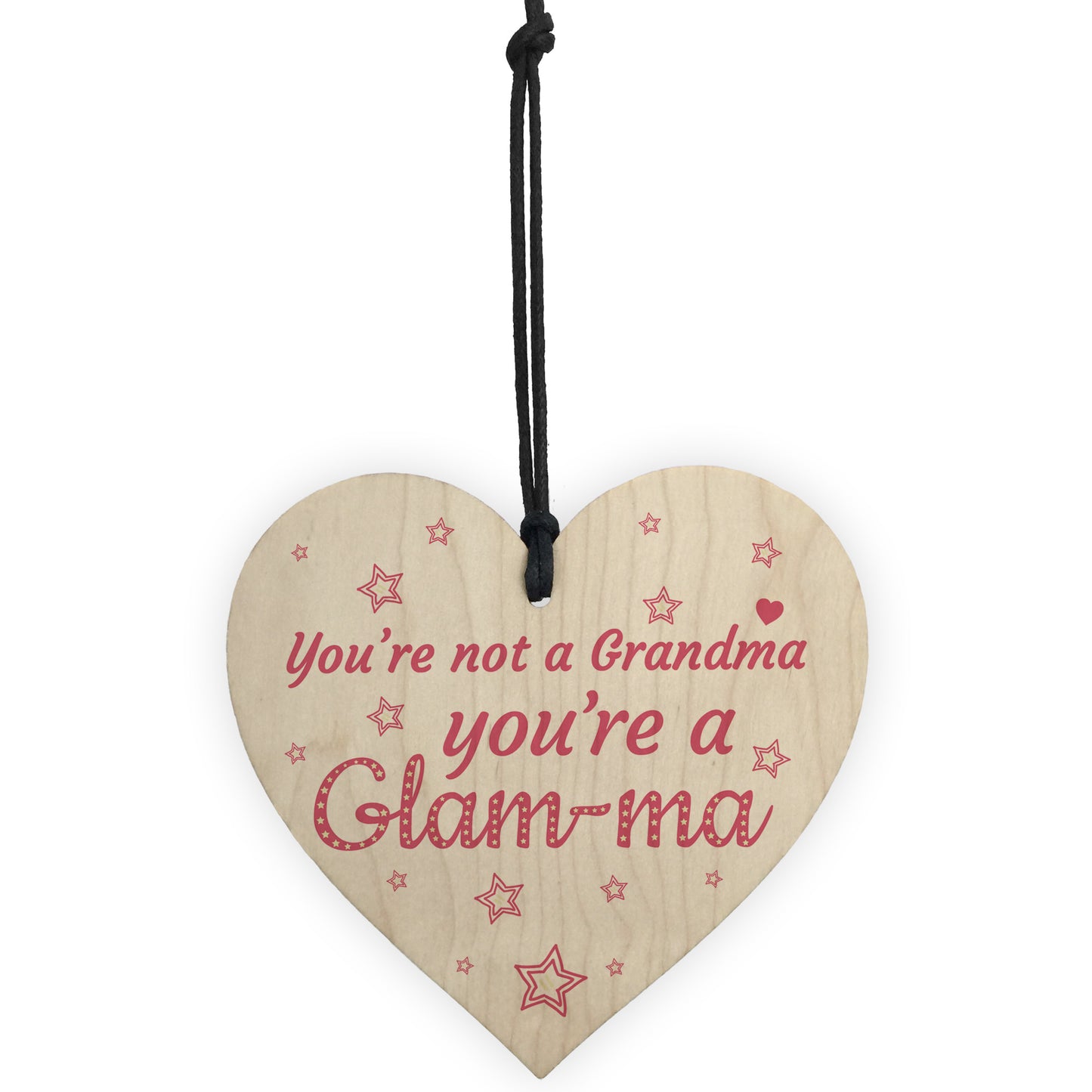 Glam-ma Wood Heart Sign NANNY NAN GRANNY GRAN Keepsake Gift