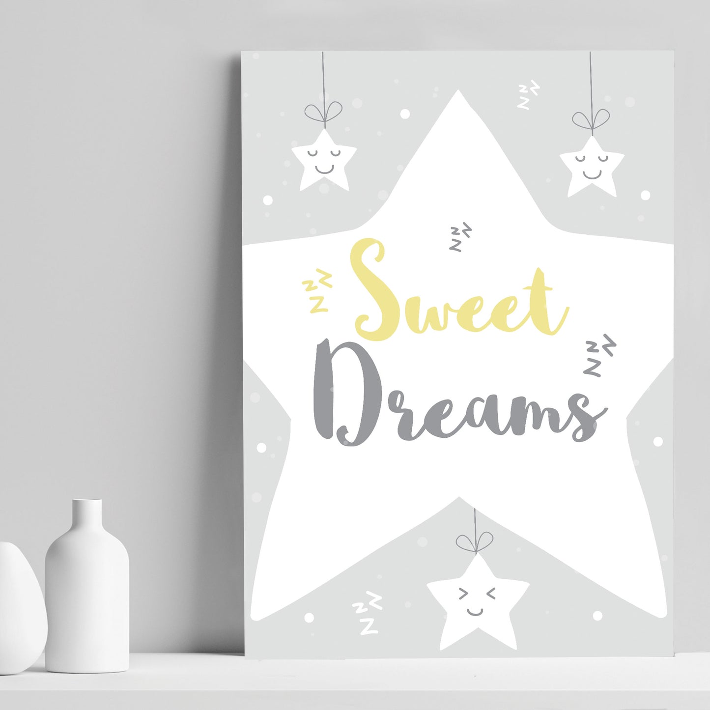 Grey Yellow Nursery Prints Nursery Wall Pictures Baby Room Decor
