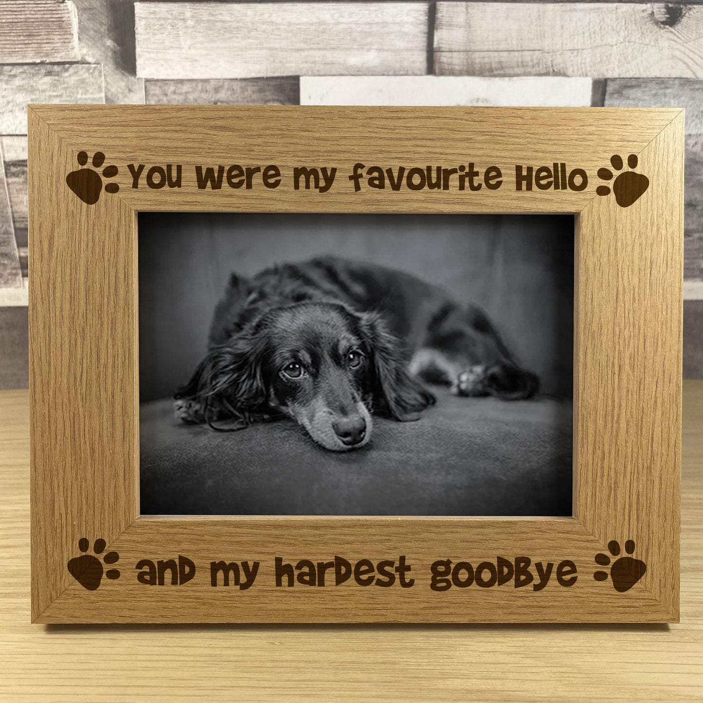 Memorial Wooden Photo Frame For Pet In Memory Of Dog Gift