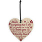 Thank You Mum Gift Mothers Day Gift Wooden Heart Mum Birthday