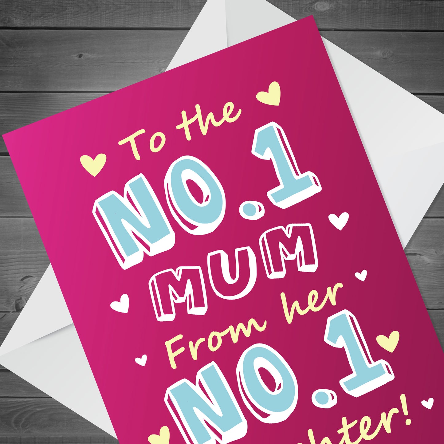 NO 1 Mum Card For Mothers Day Birthday From Daughter Funny