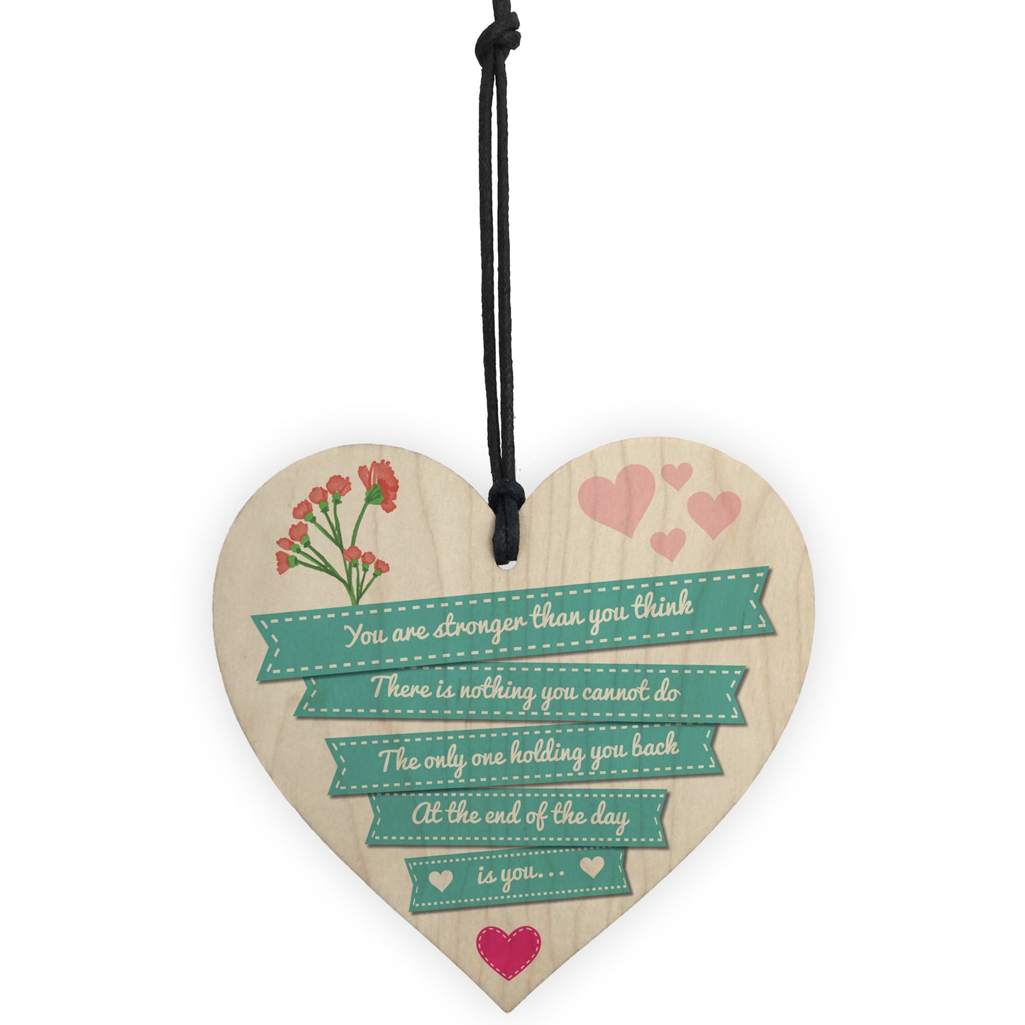 Stronger Inspirational Quote Best Friend Heart Gift Plaque Sign