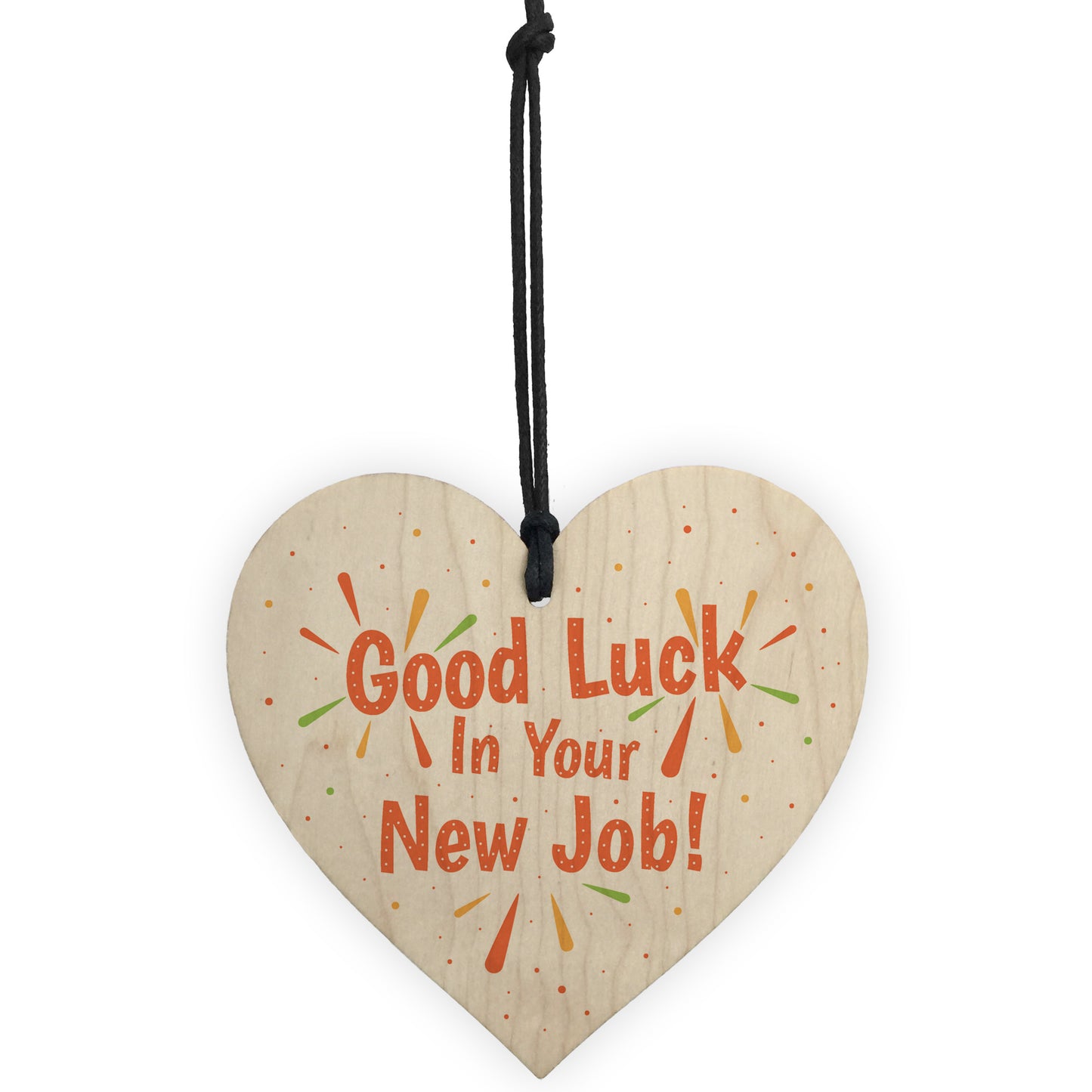 Colleague Leaving Gift Good Luck New Job Wood Heart Gift Plaque