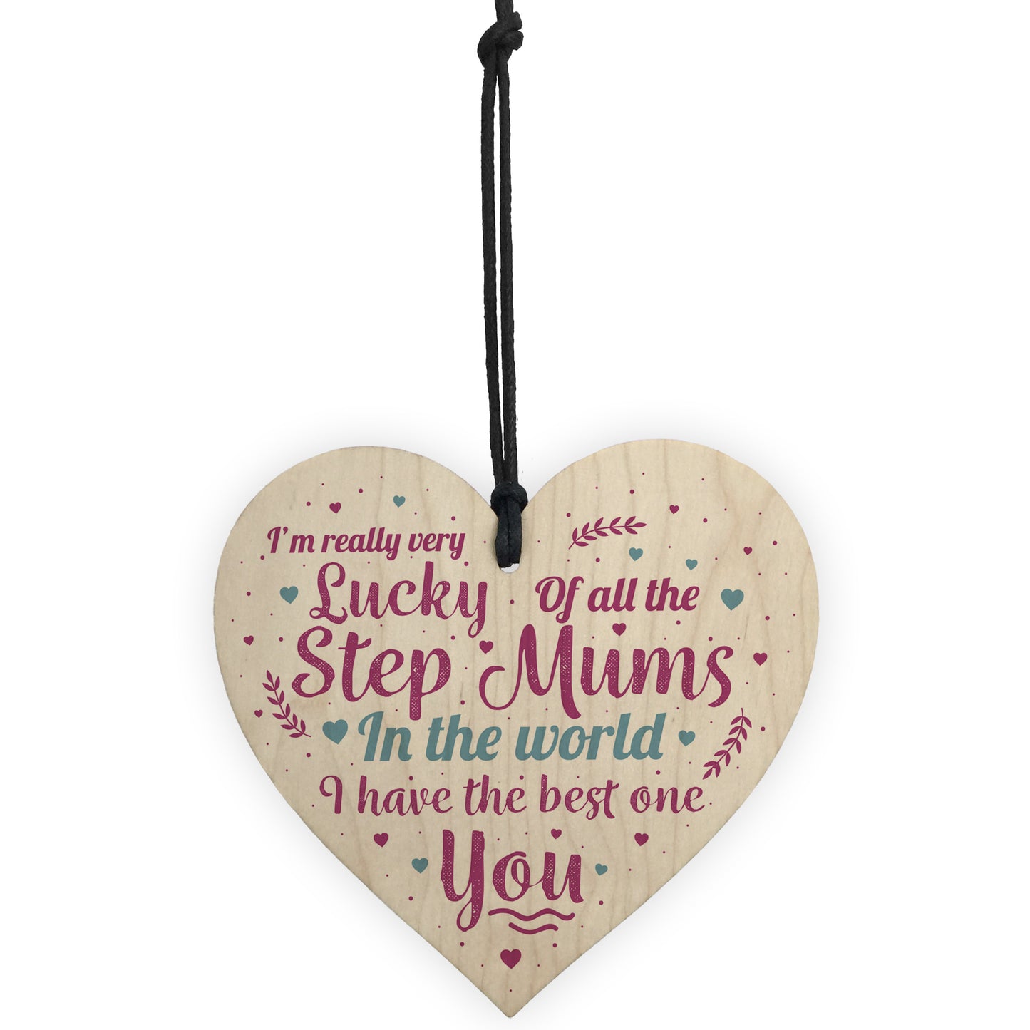 STEP MUM Thank You Gift Wooden Heart Mum Mummy Christmas