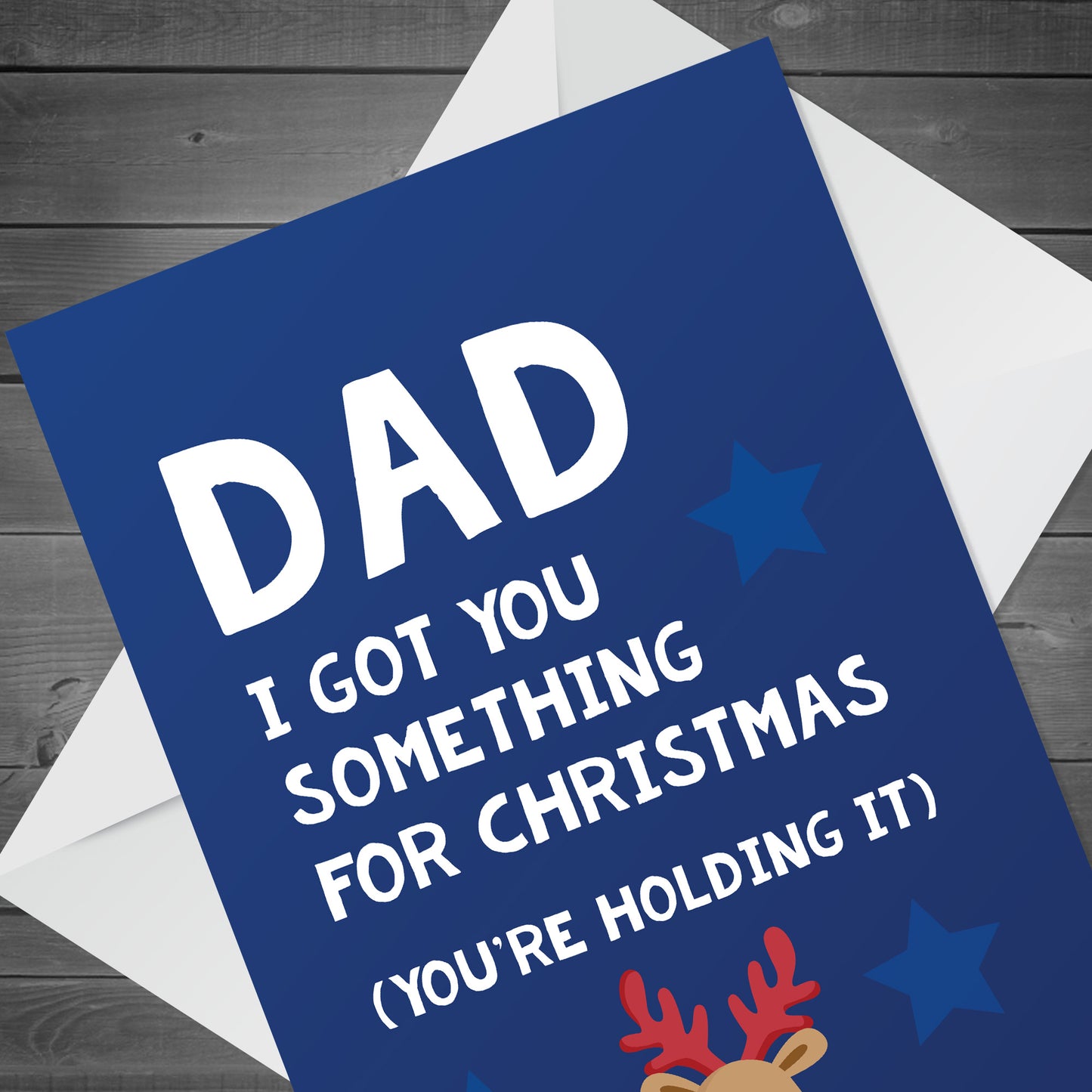 Joke Funny Christmas Card For Dad From Daughter Son A6 Card