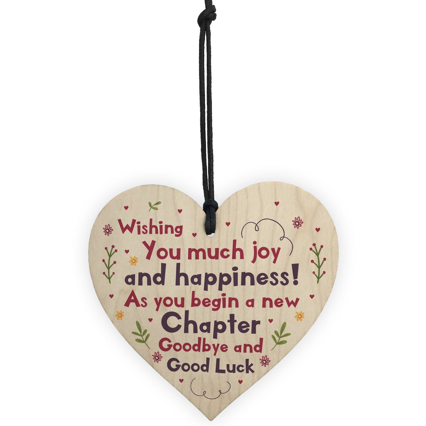 Colleague Plaque Hanging Wooden Heart Colleague Leaving Gift