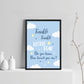 Blue Framed Nursery Prints / Nursery Wall Art For Baby Boy
