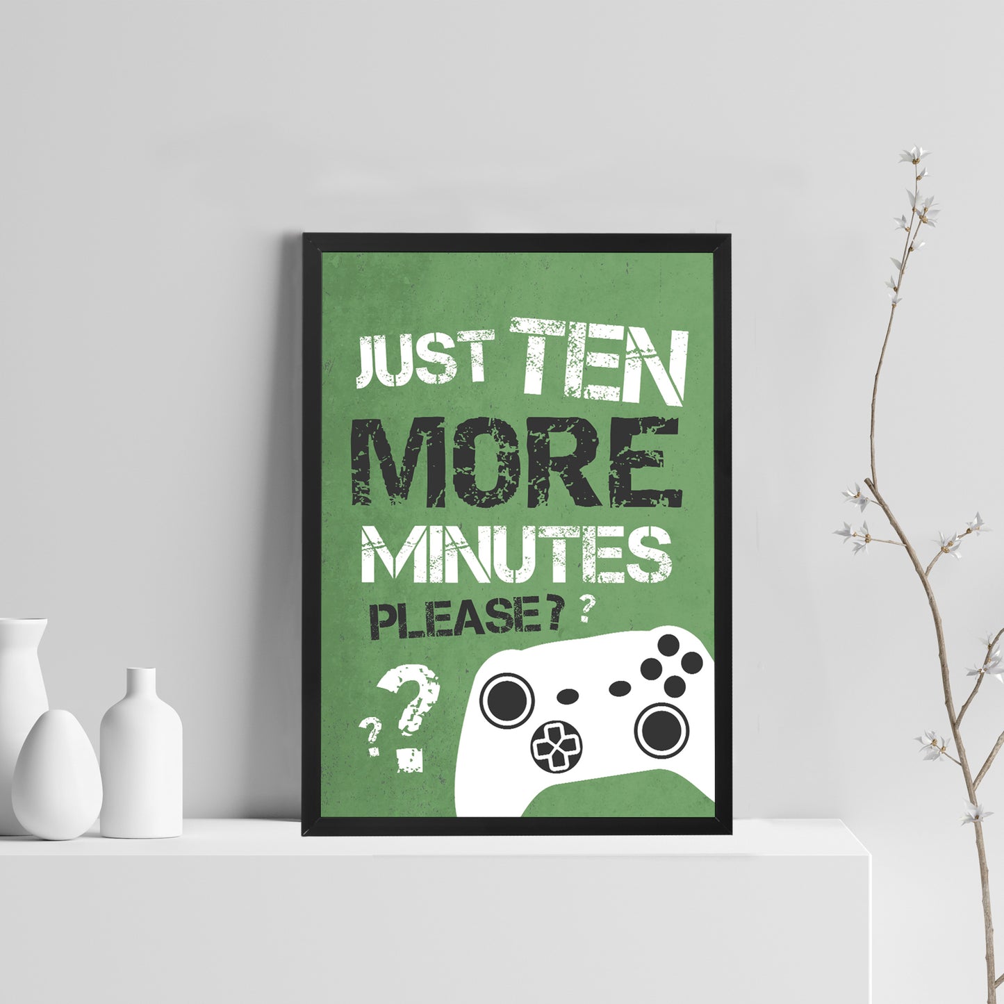 FRAMED Boys Bedroom Sign Gaming Sign Print For Wall Gamer Gift