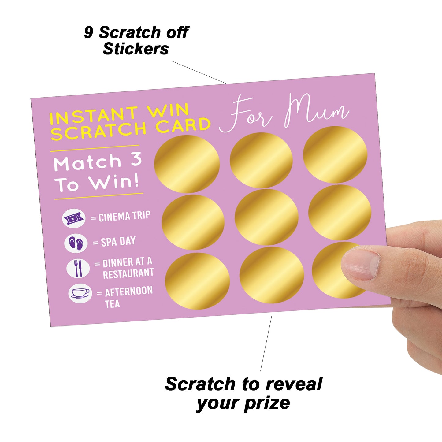 Mum Scratch Card Mothers Day Birthday Gift for Mum Surprise Card