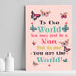 Birthday Christmas Gift For Nan A4 Print Special Thank You Gift