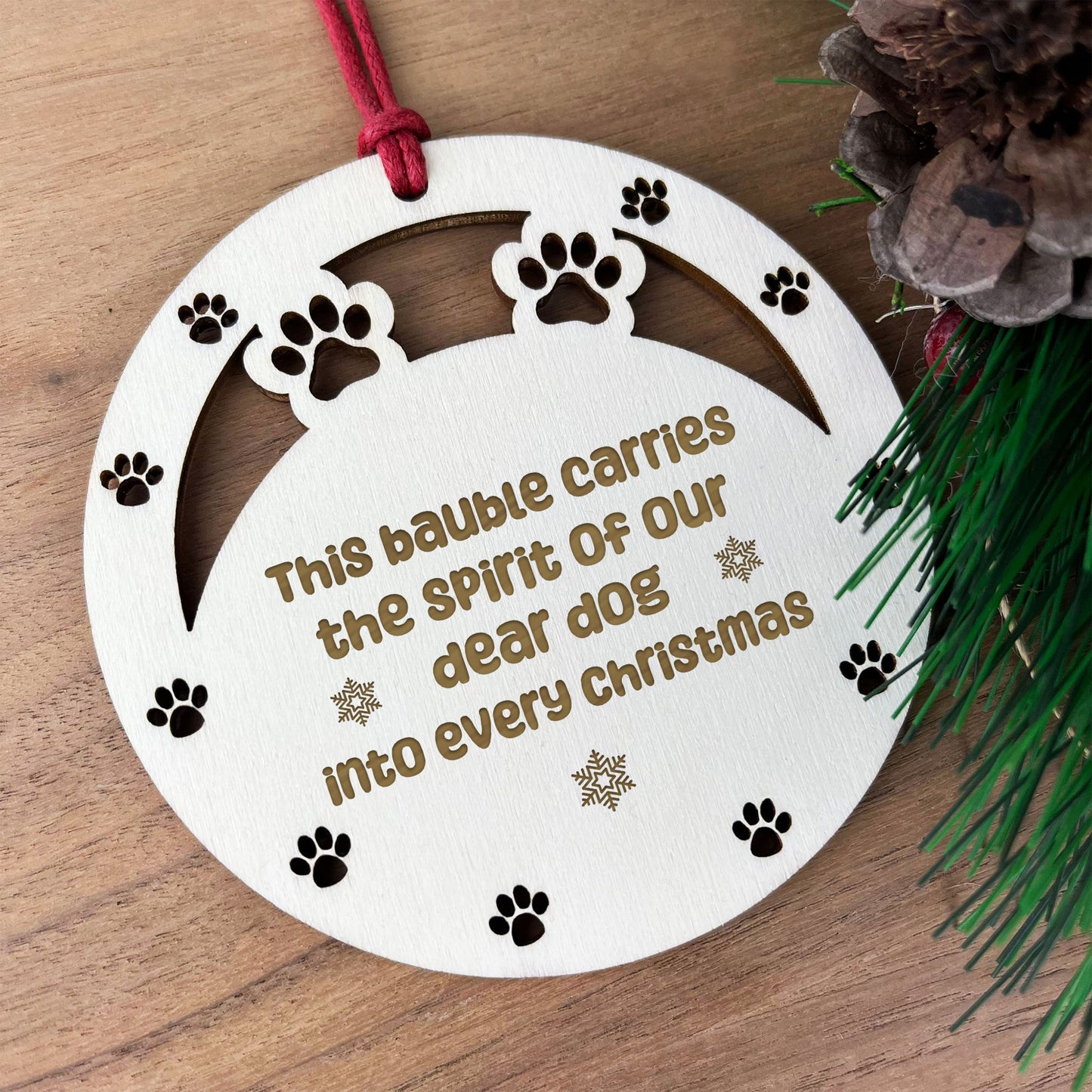 Christmas Memorial Decoration For Dog Novelty Engraved Decor