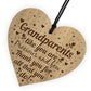 Gift For Grandparents Plaque Nan Gift Grandad Engraved Heart