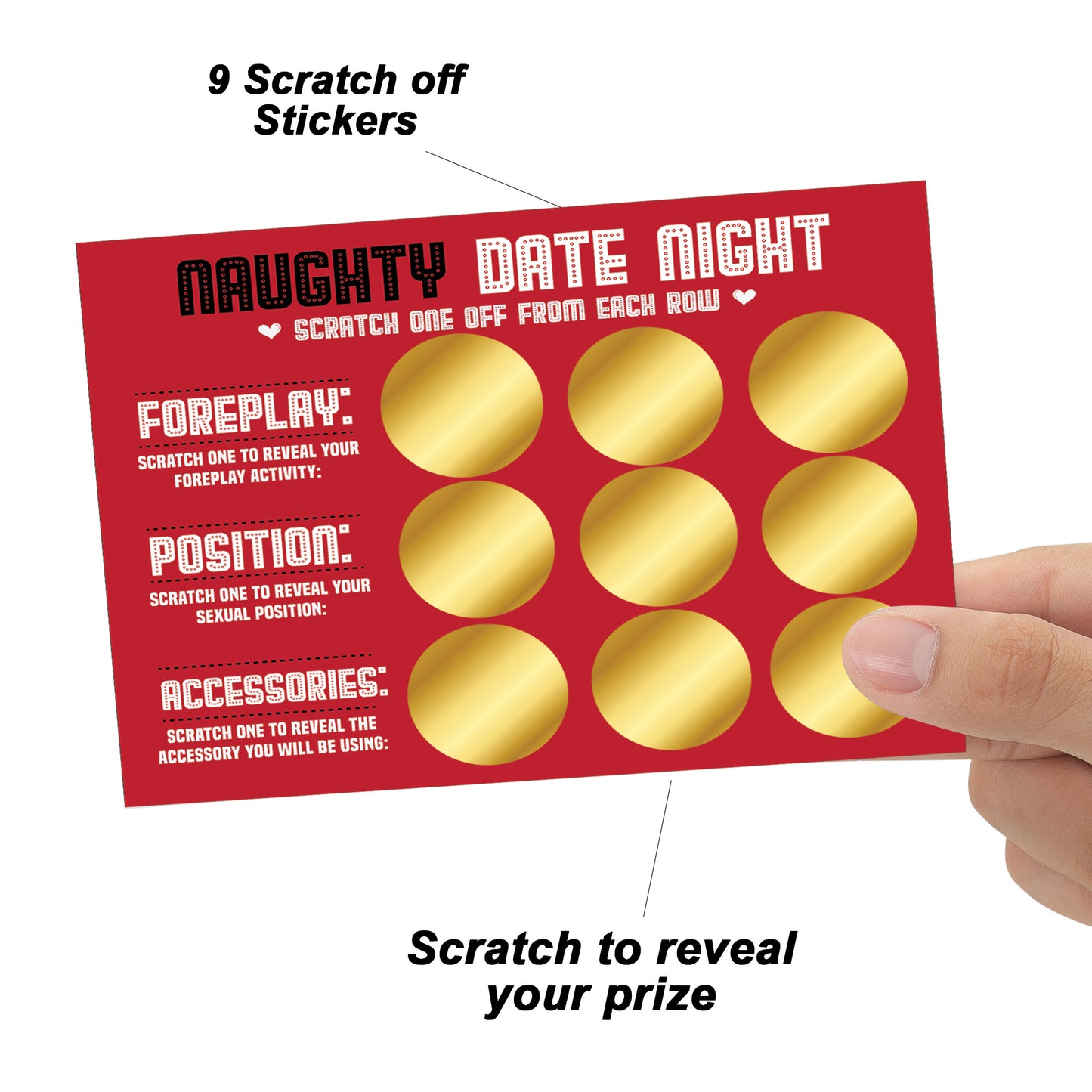 Naughty Date Night Scratch Card Valentines Day Anniversary Gift