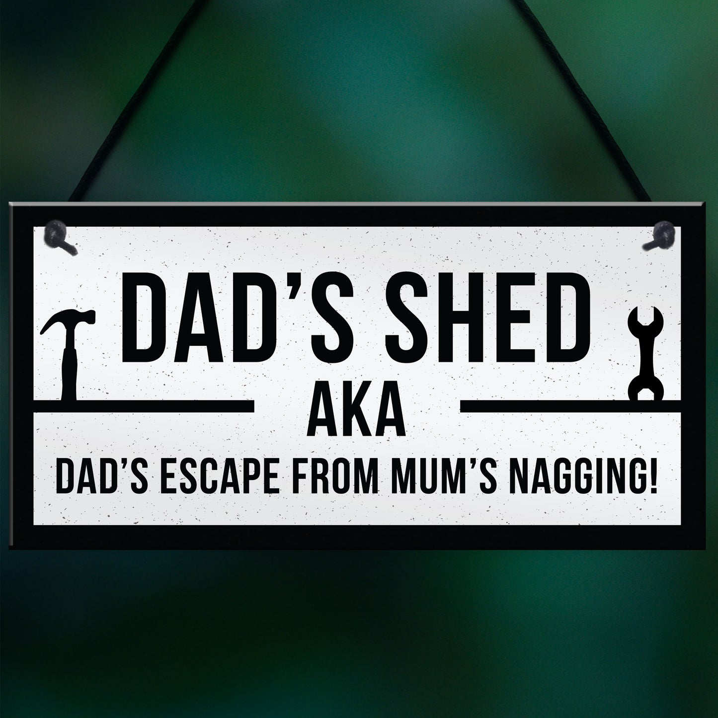 Funny Dads Shed Sign Hanging Man Cave Garden Plaque Fathers Day