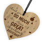 Thank You GREAT Teaching Assistant GIFT Engraved Heart TA Gifts