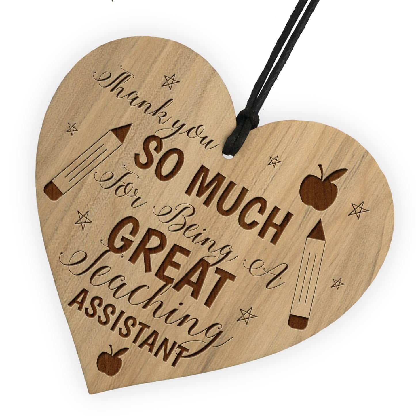 Thank You GREAT Teaching Assistant GIFT Engraved Heart TA Gifts