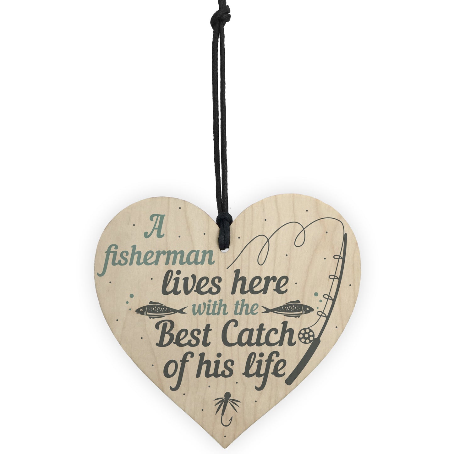 Grandad Lives Here CARP Fishing Wood Signs Fathers Day Plaques