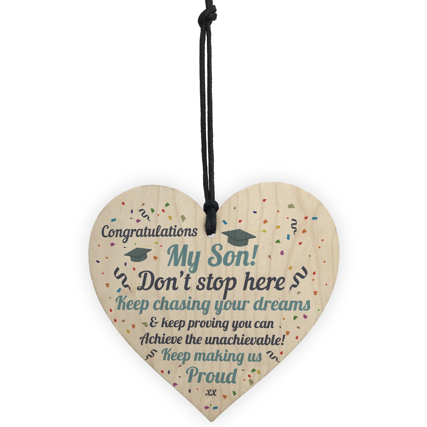 Graduation Gifts For Son Wooden Heart Plaque Congratulations