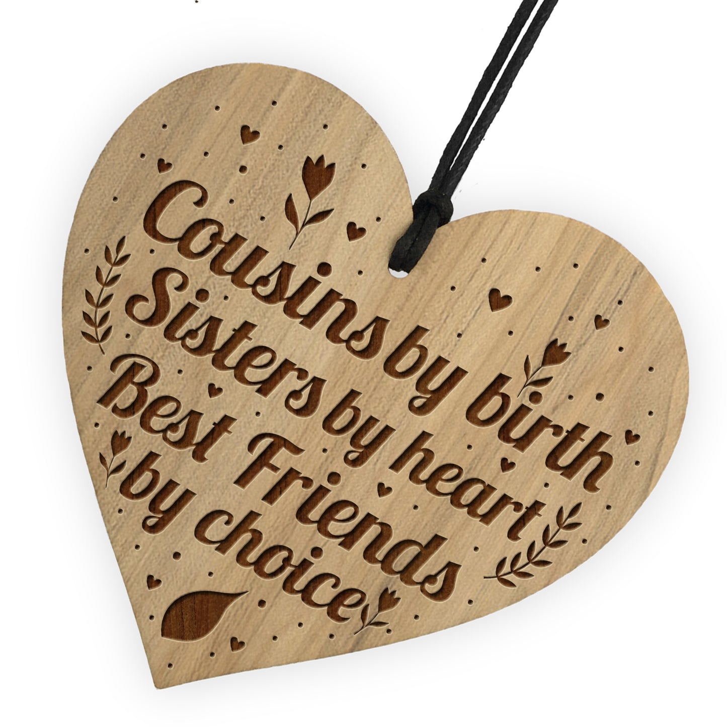 Cousin Gifts Sister Best Friend Gift Engraved Heart Birthday