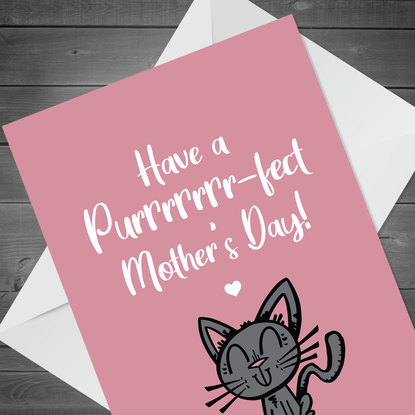 Funny Mothers Day Card PURRFECT Card From Cat For Cat Lover