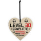 30th Birthday Gamer Gift Wooden Heart Novelty 30th Birthday Gift
