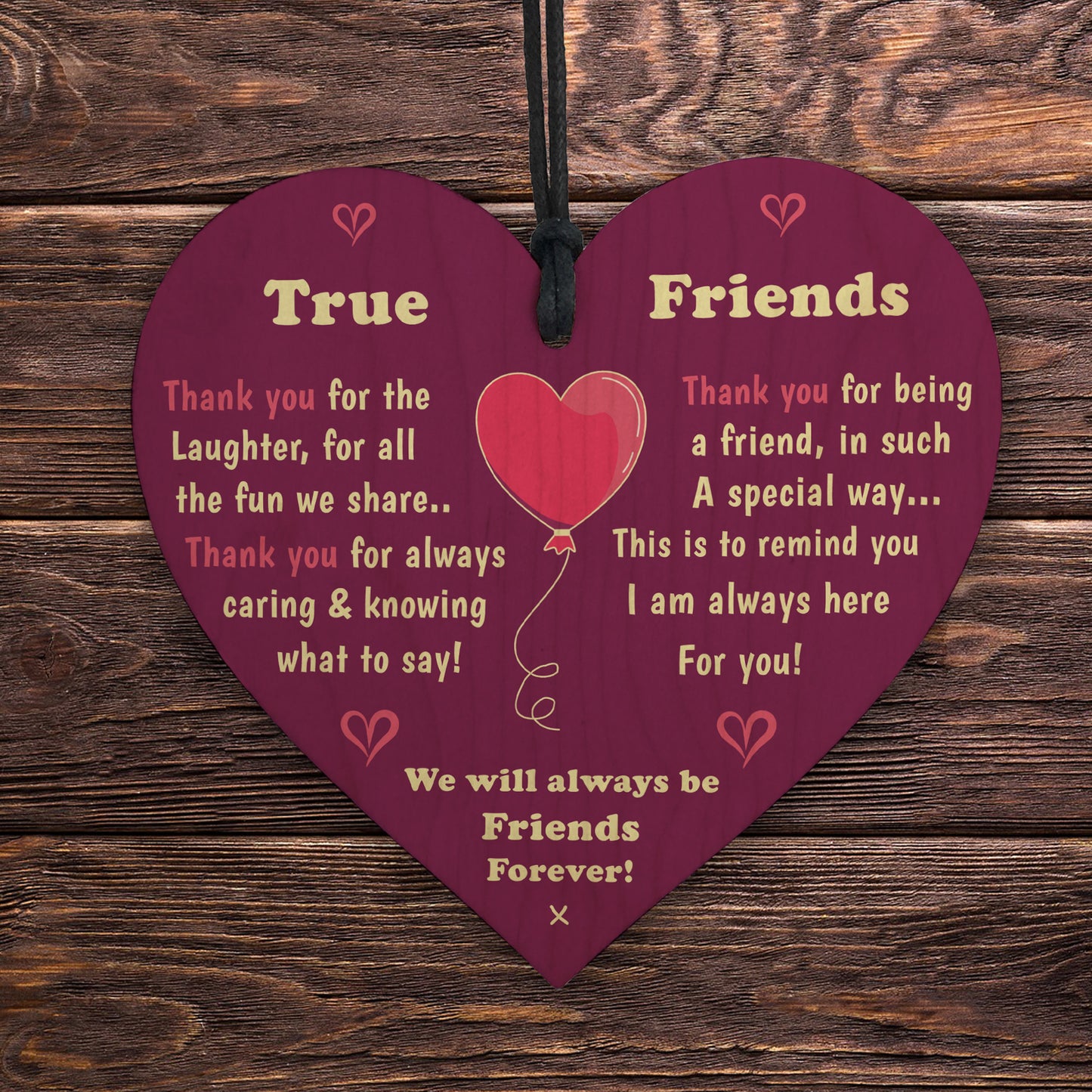 Best Friends Wood Heart, Friends Forever Sign, Friendship Gift