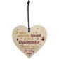 Special Childminder Wooden Heart Babysitter Plaque ThankYou Sign