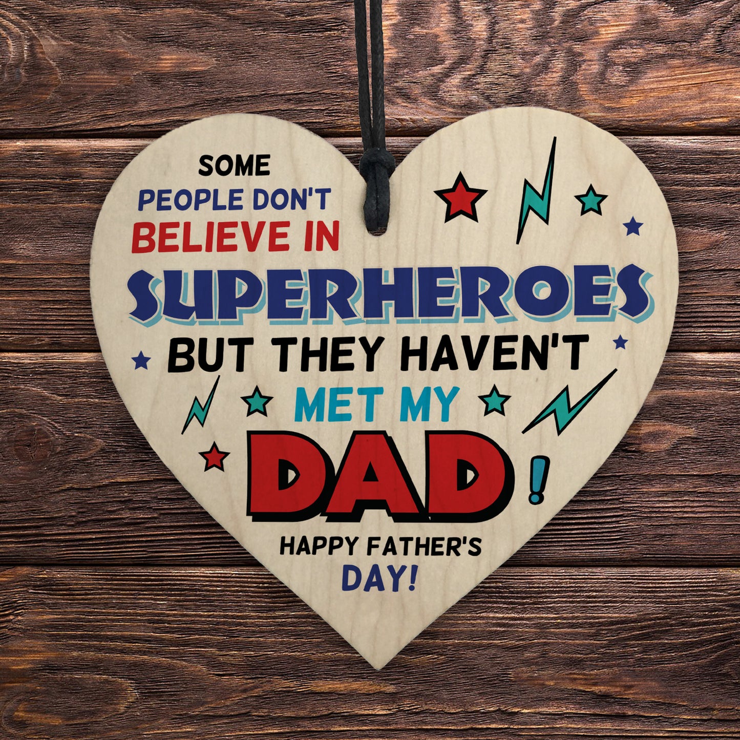 Dad Gifts From Daughter Son Wood Heart Fathers Day Gift For Dad