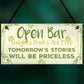 Open Bar Signs Home Garden Bar Plaque Pub Kitchen Man Cave Sign