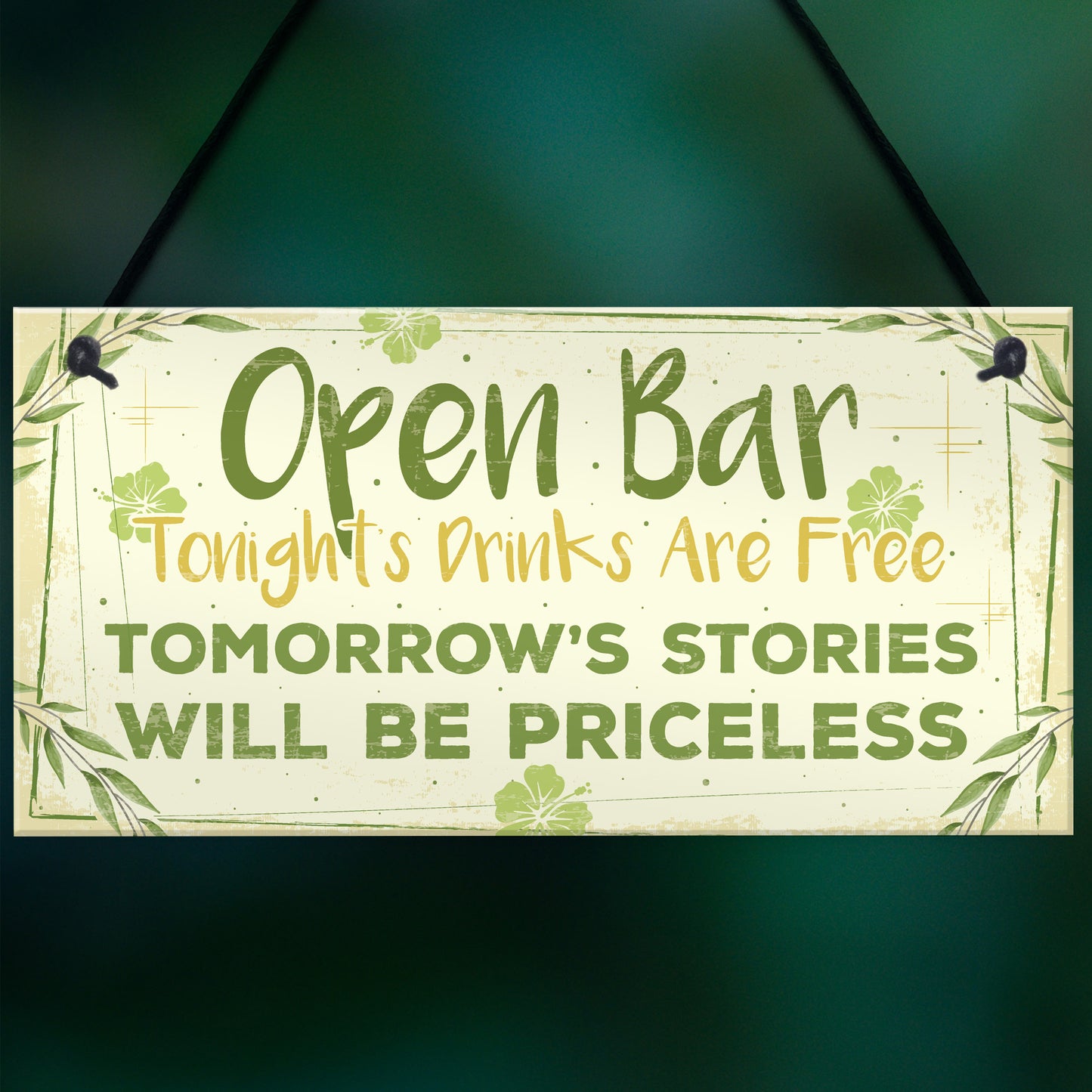 Open Bar Signs Home Garden Bar Plaque Pub Kitchen Man Cave Sign