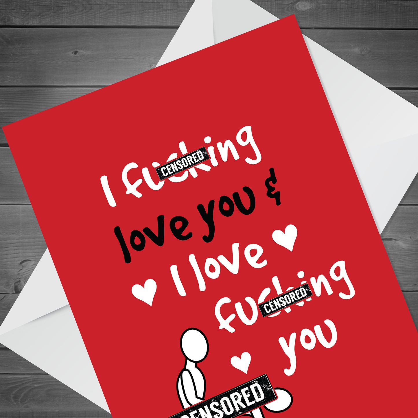 FUNNY RUDE Anniversary Valentines Card For Husband Wife