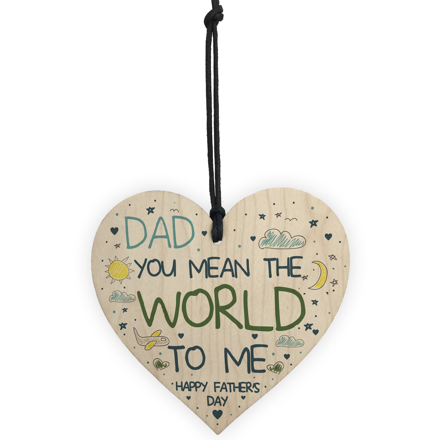 FATHERS DAY GIFTS Wooden Heart Dad Daddy Gift From Daughter