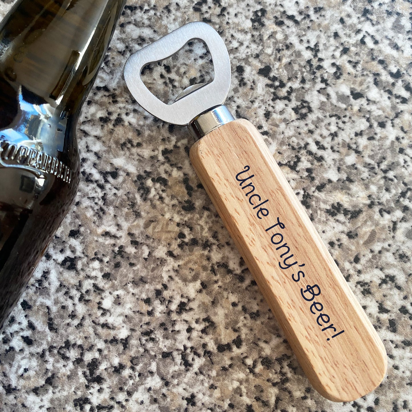 Uncles Beer Personalised Wood Bottle Opener Uncle Birthday Xmas