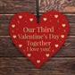 Third 3rd Valentines Day Together Gift For Boyfriend Girlfriend