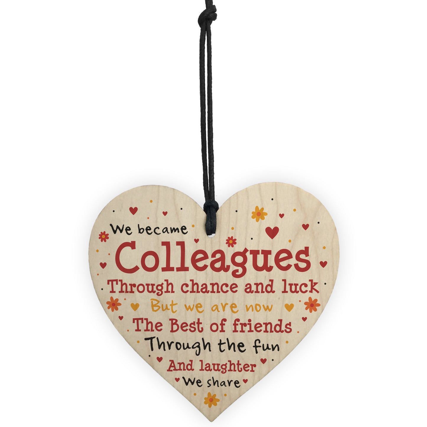Handmade Wooden Heart Sign Gift For Colleague Leaving Work