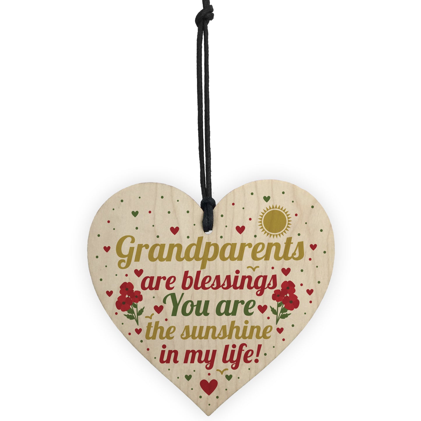 Gifts For Grandparents Wood Heart Grandma Grandpa Nan Grandad