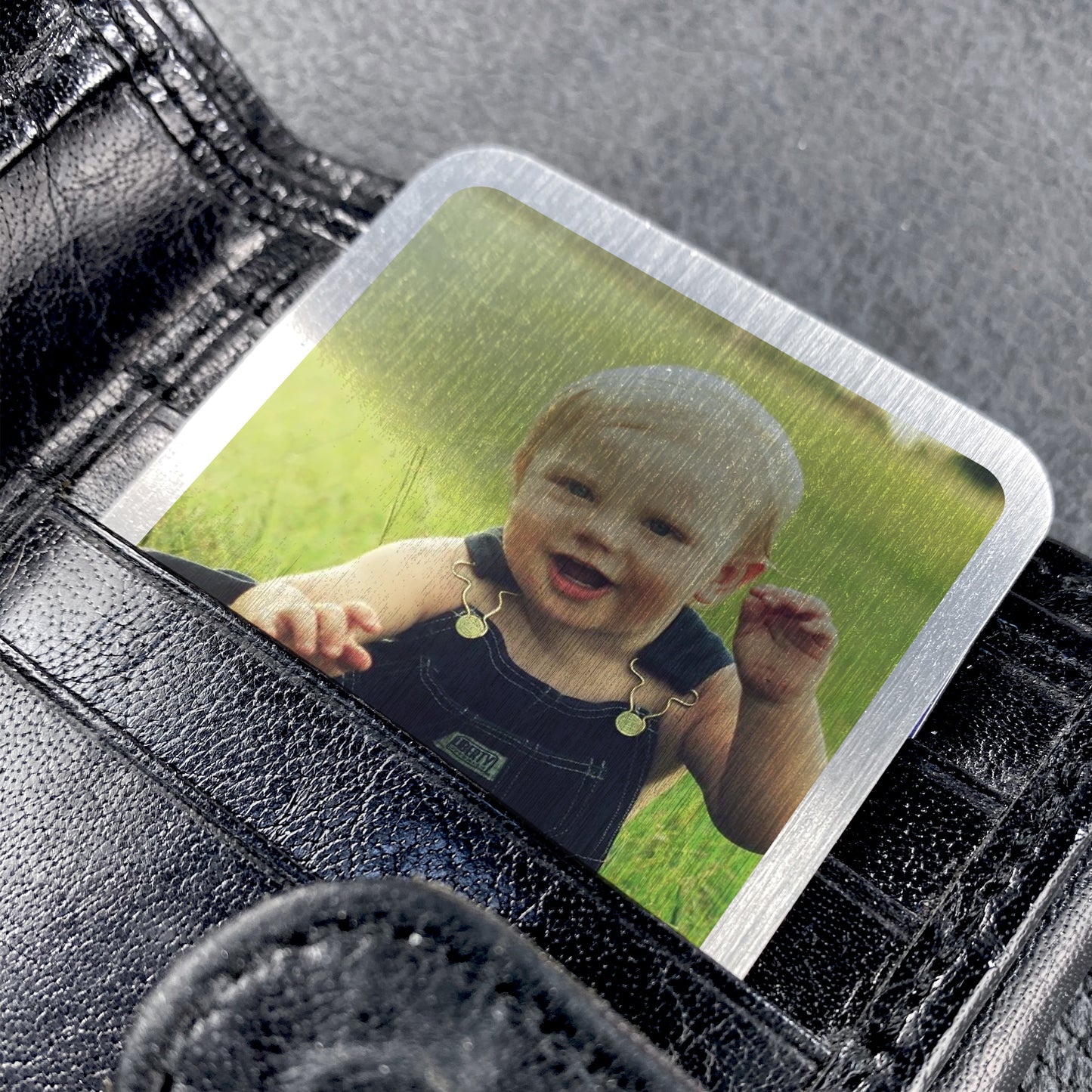 Novelty Gift For Daddy Personalised Metal Wallet Card Insert
